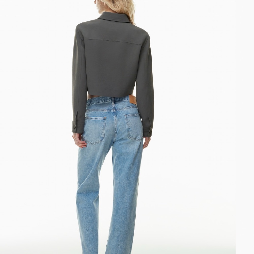 NWT ARITZIA Wilfred Little Cropped Jacket, Dark Olive - M - Picture 5 of 5